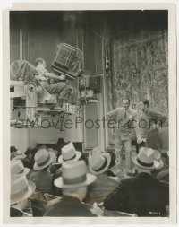 4b1316 HIGH PRESSURE candid 8x10.25 still 1932 camera crane pointed at William Powell & Mervyn LeRoy!