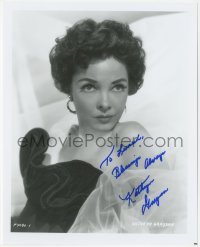 4b1250 KATHRYN GRAYSON signed 8x10 REPRO photo 1980s sexy close portrait in low-cut dress!