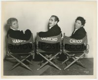 4b1333 NIGHT AT THE OPERA candid 8x10 still 1935 Harpo, Groucho, & Chico Marx in their own chairs!