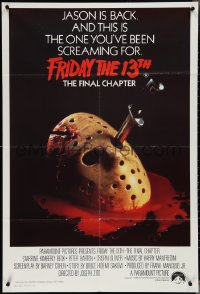 4b0321 FRIDAY THE 13th - THE FINAL CHAPTER Aust 1sh 1984 Part IV, slasher sequel, Jason's back!