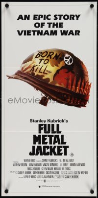 4b0373 FULL METAL JACKET Aust daybill 1987 Stanley Kubrick epic Vietnam War movie, Castle art!