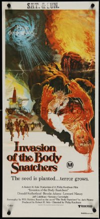 4b0384 INVASION OF THE BODY SNATCHERS Aust daybill 1978 Kaufman classic remake of sci-fi thriller!