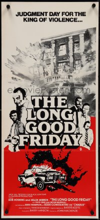 4b0398 LONG GOOD FRIDAY Aust daybill 1981 Helen Mirren, mobster Bob Hoskins crosses paths w/the IRA!