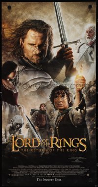 4b0400 LORD OF THE RINGS: THE RETURN OF THE KING Aust daybill 2003 Peter Jackson, cool cast montage art!