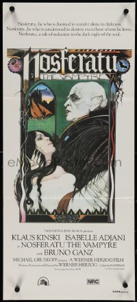 4b0412 NOSFERATU THE VAMPYRE Aust daybill 1979 Kinski, Werner Herzog, classic Palladini vampire art!