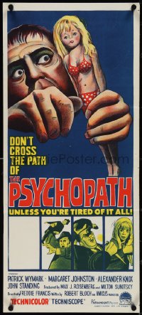 4b0415 PSYCHOPATH Aust daybill 1966 Robert Bloch, Patrick Wymark, Mother, may I go out to kill?