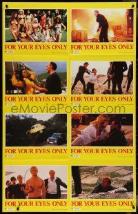 4b0209 FOR YOUR EYES ONLY Aust LC poster 1981 different images of Roger Moore as James Bond 007!