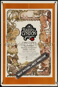 4b0826 BARRY LYNDON 1sh 1975 Stanley Kubrick, Ryan O'Neal, great colorful art of cast by Gehm!