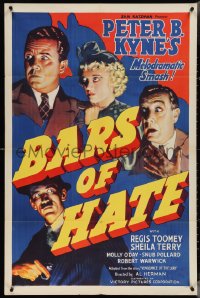 4b0827 BARS OF HATE 1sh 1935 Toomey, from Peter B. Kyne story Vengeance of the Lord, ultra rare!