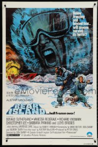 4b0829 BEAR ISLAND 1sh 1981 art of Donald Sutherland & Vanessa Redgrave by Graves, Alistair MacLean!