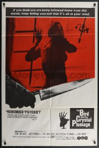 4b0837 BIRD WITH THE CRYSTAL PLUMAGE 1sh 1970 Dario Argento's L'Uccello Dalle Piume Di Cristallo!