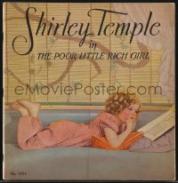 4b0178 POOR LITTLE RICH GIRL Saalfield softcover book 1936 Shirley Temple movie in words & pictures!