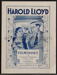 4b1273 MOVIE CRAZY Danish program 1932 different images of Harold Lloyd & Constance Cummings, rare!