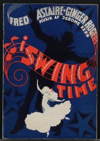 4b1275 SWING TIME Danish program 1937 best Erik Frederiksen art of Fred Astaire & Ginger Rogers!