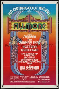 4b0928 FILLMORE 1sh 1972 Grateful Dead, Santana, rock & roll concert, cool Byrd art!