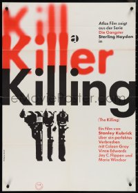 4b0304 KILLING German R1960s directed by Stanley Kubrick, different Wolfgang Schmidt art, rare!