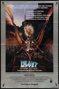 4b0964 HEAVY METAL teaser 1sh 1981 classic musical animation, Chris Achilleos fantasy art!