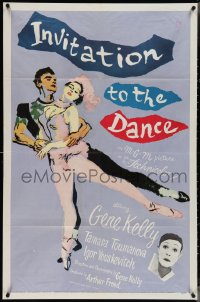 4b0984 INVITATION TO THE DANCE 1sh 1956 great art of Gene Kelly dancing with Tamara Toumanova!