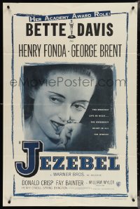 4b0994 JEZEBEL 1sh R1948 Bette Davis, Henry Fonda, George Brent, directed by William Wyler!