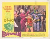 4b0496 BATMAN LC #8 1966 great close up of Adam West & Burt Ward fighting all the villains!