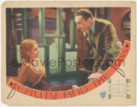 4b0497 BEAUTY & THE BOSS LC 1932 Warren William looking down at his lover Marian Marsh, ultra rare!