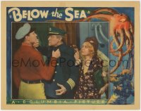 4b0500 BELOW THE SEA LC 1933 Ralph Bellamy threatened, deep sea diver & octopus border art, rare!