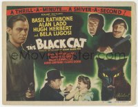 4b0443 BLACK CAT TC R1948 Bela Lugosi, 2nd billed Alan Ladd, Basil Rathbone, Realart, very rare!