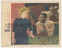 4b0508 BLUE GARDENIA LC #8 1953 Fritz Lang, c/u of pretty Anne Baxter smiling at Nat King Cole!