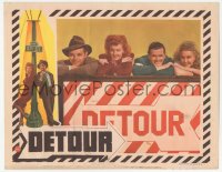 4b0538 DETOUR LC 1945 best candid portrait of Tom Neal, Ann Savage & co-stars, Edgar Ulmer, rare!