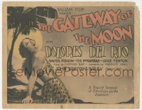 4b0455 GATEWAY OF THE MOON TC 1928 great c/u of sexy tropical beauty Dolores Del Rio, ultra rare!