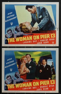 4b0783 I MARRIED A COMMUNIST 2 LCs 1950 John Agar & Janis Carter, Thomas Gomez, The Woman on Pier 13!