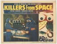 4b0584 KILLERS FROM SPACE LC #6 1954 cool image of Peter Graves being probed by bug-eyed aliens!