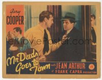 4b0604 MR. DEEDS GOES TO TOWN LC 1936 c/u of Gary Cooper threatening Lionel Stander, Frank Capra!