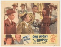 4b0618 ONE NIGHT IN THE TROPICS LC R1950 Bud Abbott watches Lou Costello flirt with Peggy Moran!