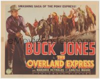 4b0470 OVERLAND EXPRESS TC 1938 Buck Jones full-length & Native American Indians lined up on horses!