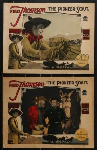 4b0793 PIONEER SCOUT 2 LCs 1928 great images of cowboy Fred Thomson riding & standing by his horse!