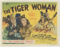 4b0481 TIGER WOMAN chapter 1 TC 1944 art of Lane & Stirling, serial, Temple of Terror, ultra rare!