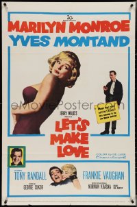 4b1009 LET'S MAKE LOVE 1sh 1960 great images of super sexy Marilyn Monroe & Yves Montand!