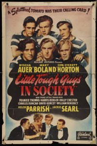 4b1012 LITTLE TOUGH GUYS IN SOCIETY 1sh R1948 David Gorcey, Helen Parrish, Jackie Searl!