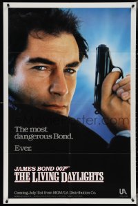 4b1013 LIVING DAYLIGHTS teaser 1sh 1987 Timothy Dalton as the most dangerous James Bond ever!