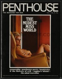 4b0198 PENTHOUSE vol 1 no 9 English magazine May 1966 sexy nude images & great articles, rare!