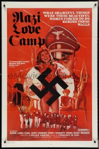 4b1062 NAZI LOVE CAMP 1sh 1977 classic bad taste image of tortured girls & swastika!