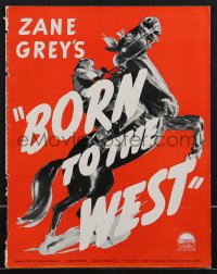 4b0147 BORN TO THE WEST pressbook 1938 young John Wayne pictured, Hunt, Zane Grey, very rare!