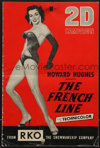 4b0157 FRENCH LINE 2D pressbook 1954 Howard Hughes, many images of sexy Jane Russell, rare!