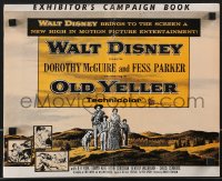 4b0158 OLD YELLER pressbook 1957 Dorothy McGuire, Fess Parker, art of Disney's most classic canine!