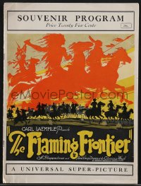 4b0184 FLAMING FRONTIER souvenir program book 1926 Hoot Gibson, wonderful cowboy western art, rare!