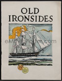 4b0187 OLD IRONSIDES souvenir program book 1926 Wallace Beery, Esther Ralston, James Cruze, cool art