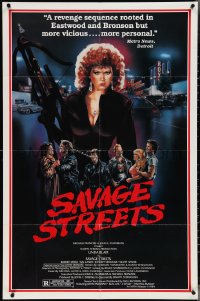 4b1115 SAVAGE STREETS 1sh 1984 bad girl Linda Blair, they raped her sister & killed her best friend!