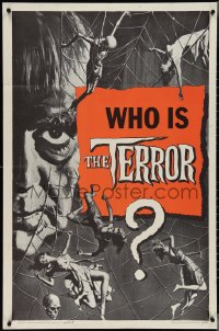 4b1181 TERROR style B teaser 1sh 1963 Boris Karloff & sexy girls in web by Reynold Brown, Corman!