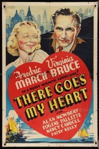 4b1185 THERE GOES MY HEART Other Company 1sh 1938 different Fredric March & Virginia Bruce!